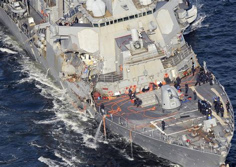 us navy ship collides